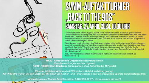 Auftaktturnier „Back to the 90s“ am 27. April